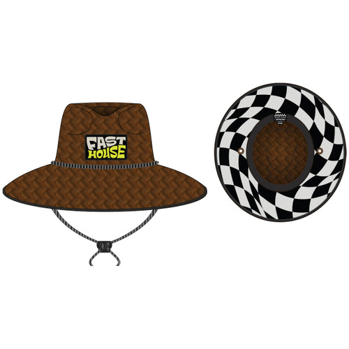 FastHouse Utopia Straw Hat Dark Brown OS - Stylish Sun Protection Accessory