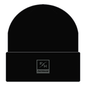 FastHouse Service Beanie Black and Gray OS - Comfortable Knit Hat for Work and Casual Wear