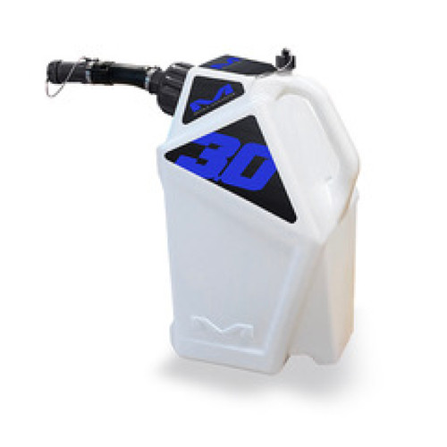 Matrix Concepts M3 0.3 Gallon Utility Can in White-Blue for Powersports Applications