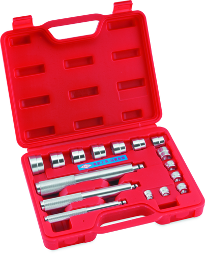 BikeMaster 16-Piece Bearing Race and Seal Driver Set – Precision Aluminum Installation Tools for Powersports