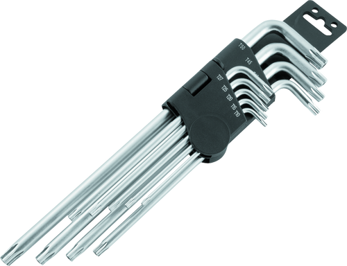 BikeMaster 9-Piece Ball End Long Wrench Set – Torx and S-Torx with Lifetime Warranty