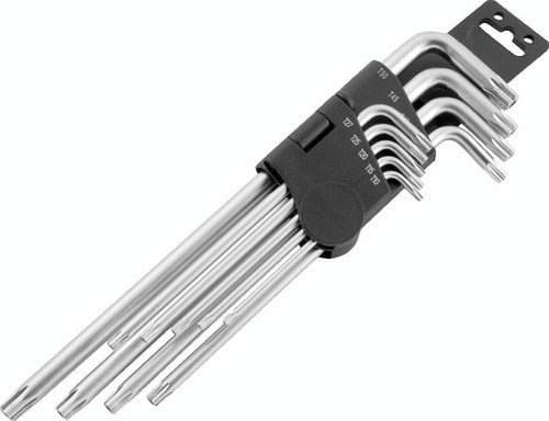 BikeMaster 9-Piece Ball End Long Wrench Set – Torx and S-Torx with Lifetime Warranty