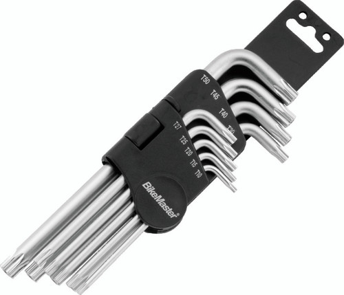 BikeMaster 9-Piece Ball End Short Wrench Set – Torx T10 to T50 with Long and Short Reach Options