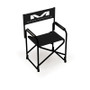 Matrix Concepts Pit Chair - Black/White with Foldable Aluminum Frame and Padded Armrests