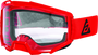 Answer Apex 1 Goggles Red/Black - Adult Powersports Goggles with Anti-Fog and Anti-Scratch Lens