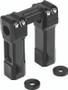 Kuryakyn 5 Inch Billet Handlebar Risers in Black for Harley Davidson