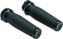Kuryakyn Thresher Grips Dual Cable Black – Ergonomic Shark Tooth-Style PowerSports Handlebar Grips