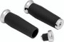 Kuryakyn Thresher Grip Metric Chrome – Ergonomic Powersports Handlebar Grip with Shark Tooth Knurling