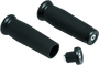 Kuryakyn Thresher Grip Metric Black – Ergonomic PowerSports Handlebar Grips with Shark Tooth Knurling