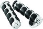 Kuryakyn ISO Grips with Throttle Boss for Dual Cable Harley Bikes - Chrome Finish