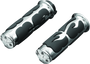Kuryakyn ISO Flame Grips Dual Cable Chrome – Unique Flamed Pattern for Powersports Bikes