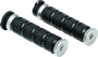 Kuryakyn Dillinger Grips Dual Cable Silver for Powersports — Narrow Profile with Vibration Dampening