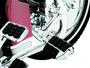 Kuryakyn Longhorn Offset Dually ISO Pegs with 1-1/4 inch Clamp Chrome - Comfortable Highway Footrests for Powersports