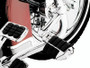 Kuryakyn Longhorn Offset Dually ISO Pegs with 1-1/4 inch Clamp Chrome - Comfortable Highway Footrests for Powersports