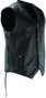 Kuryakyn Leather By River Road Old Skool Leather Vest Black - Large