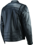Kuryakyn River Road Race Leather Jacket for Powersports – Small Black