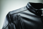 Kuryakyn River Road Race Leather Jacket for Powersports – Small Black