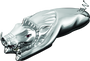 Kuryakyn Wild Boar Fender Ornament Chrome - Custom Motorcycle Front Fender Decoration