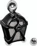 Kuryakyn Mach 2 Horn Cover Black with Chrome Mesh for Harley-Davidson Models with Cowbell Horn
