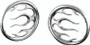 Kuryakyn Flame Speaker Grills Chrome for Harley Davidson Touring Models Part #3788