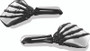Kuryakyn Skeleton Hand Mirrors Black/Chrome Part 1764 for Powersports Vehicles