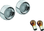 Kuryakyn Deep Dish Bezels with Smoke Lenses for Kawasaki and Honda Cruiser Models – Part Number 2270
