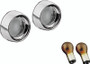 Kuryakyn Deep Dish Bezels with Smoke Lenses for Kawasaki and Honda Cruiser Models – Part Number 2270