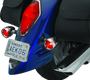 Kuryakyn Deep Dish Bezels with Red Lenses for Honda VTX1800 and Kawasaki Vulcan 2000