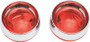 Kuryakyn Deep Dish Bezels with Red Lenses for Honda VTX1800 and Kawasaki Vulcan 2000
