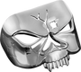 Kuryakyn Zombie Taillight Cover Chrome for Harley-Davidson Models with 3D Skull Design