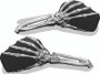 Kuryakyn Skeleton Hand Mirrors Chrome/Black – Realistic Creepy Skeleton Hand for Motorcycle Mirror Adjustment