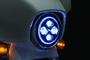 Kuryakyn Orbit Vision 7-Inch LED Headlight with White Halo Ring for Powersports Vehicles