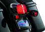 Kuryakyn Deep Dish Bezels with Red Lenses for Harley-Davidson Bullet Turn Signals (Part #5482)