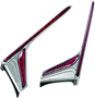 Kuryakyn L.E.D. Vertical Rear Light Strips for 2012-2017 Honda GL1800 Gold Wing F6B with Chrome Red Lens