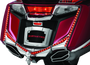 Kuryakyn L.E.D. Vertical Rear Light Strips for 2012-2017 Honda GL1800 Gold Wing F6B with Chrome Red Lens