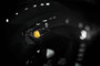 Kuryakyn Super Bright LED Mini Bullet Lights Amber Gloss Black - Universal Auxiliary Turn Signal and Marker Lights