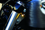 Kuryakyn Kellermann Atto Clear Lens Amber LED Lights in Satin Black for Motorcycles