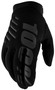 100 % Brisker Glove Black Small – Durable Motorcycle and Cycling Gloves