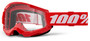 100% Strata 2 Red Clear Goggles – Enhanced Eye Protection for Action Sports