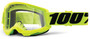 100% STRATA 2 Neon Yellow Clear Motorcycle Goggles - Model 5651101300