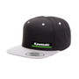 FACTORY EFFEX Kawasaki Wedge Snapback Hat in Black and Gray - Model 23-86100