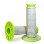 Renthal G193 Diamond/Waffle Grey and Green Motorcycle Hand Grips