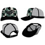 FastHouse Poolsider Hat Black and White OS - Stylish Sun Protection Accessory
