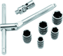 BikeMaster 1/4 inch Drive Compact Sliding and Folding T-Handle Set with 6-Point Sockets