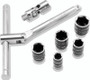 BikeMaster 1/4 inch Drive Compact Sliding and Folding T-Handle Set with 6-Point Sockets