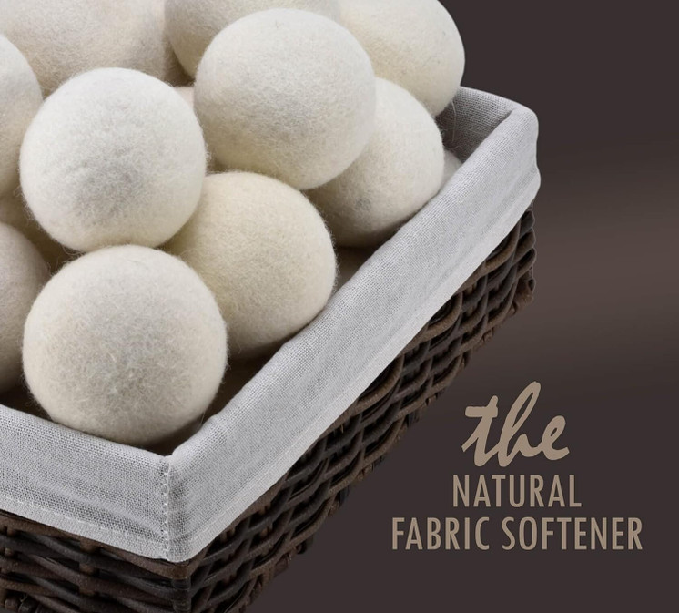 Wool Dryer Balls - Natural Fabric Softener - Pack of 6