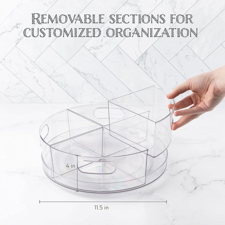 Turntable Lazy Susan, 4 Sections