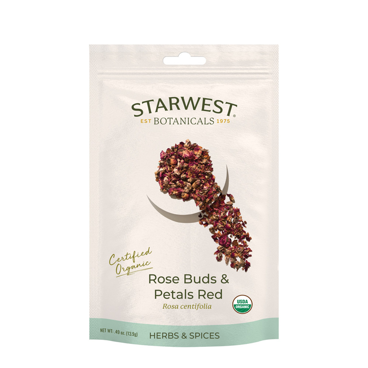 Starwest Botanicals, Organic Rose Buds & Petals Red