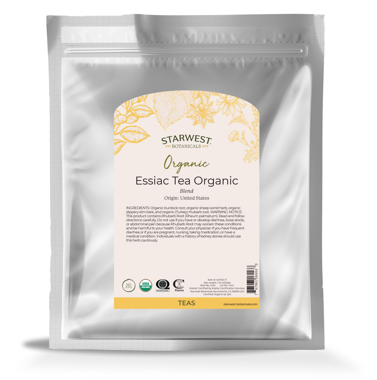 Shop Essiac Tea Organic Online | Starwest Botanicals