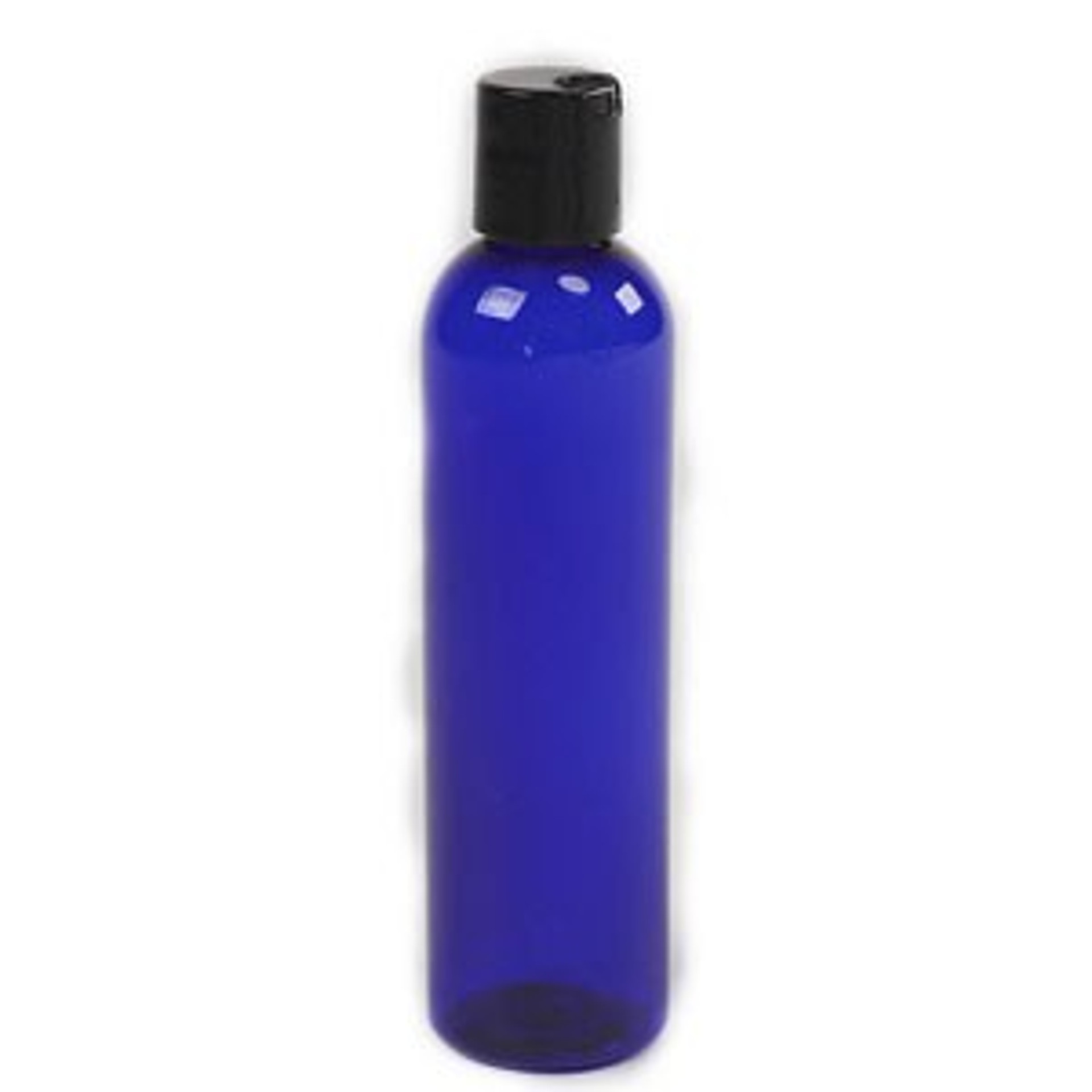 8 fl oz Blue Cobalt Plastic Bottle with Lid